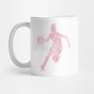 Girl Basketball Player Dribbling Watercolor Sport Gift Mug